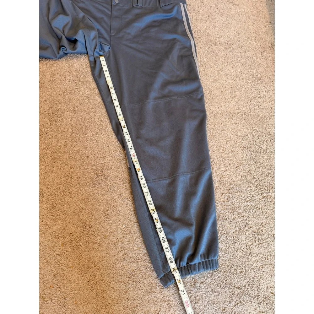 Adidas‎ Climalite Mens Gray Baseball Pants 3XL Athletic Performance Side Stripe